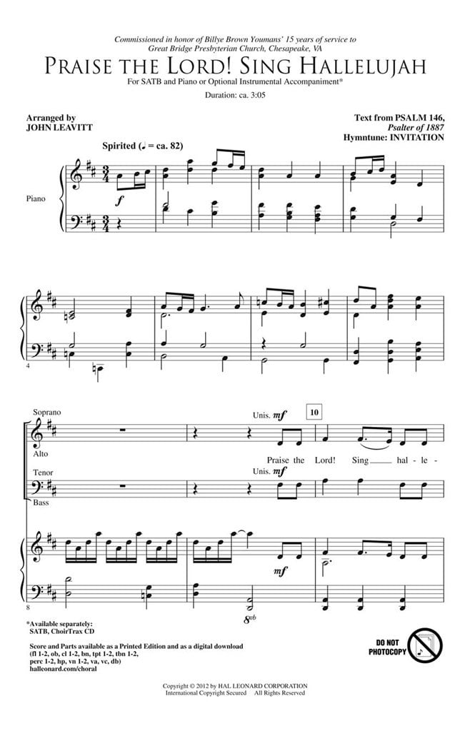 Praise The Lord! Sing Hallelujah